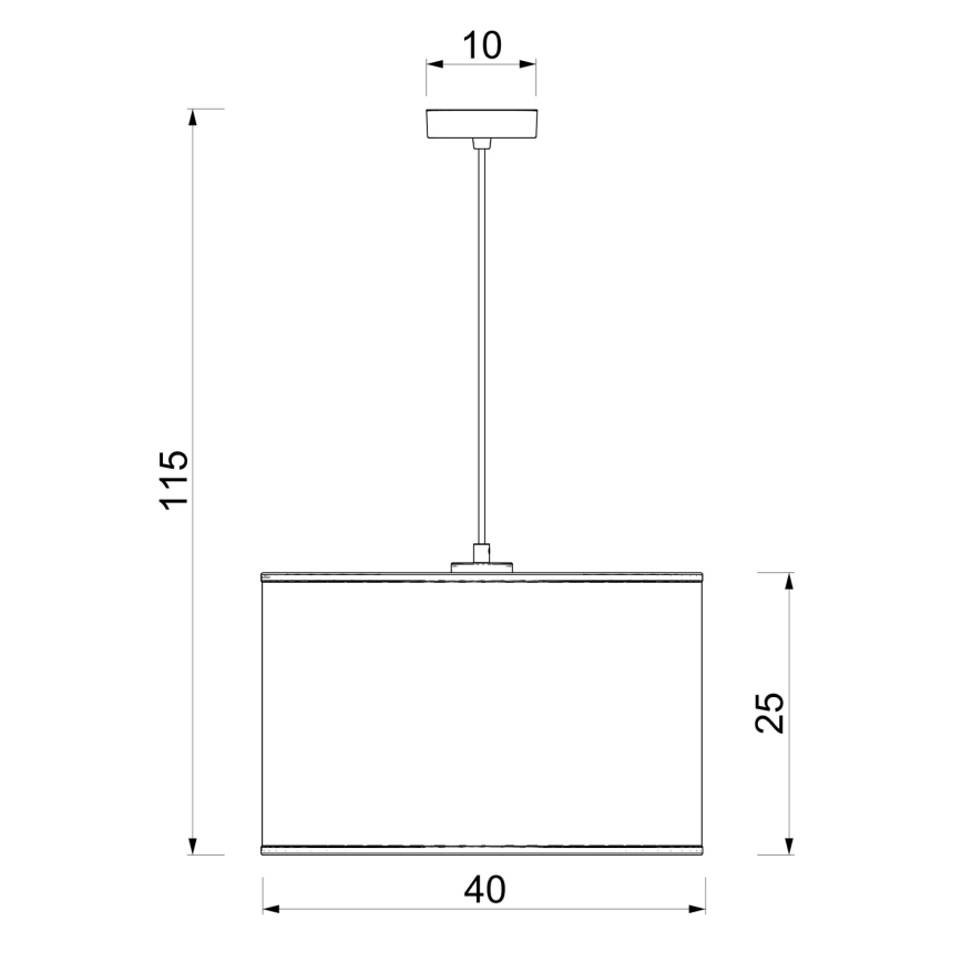 Lustr na lanku ARDEN 1xE27/15W/230V pr. 40 cm béžová
