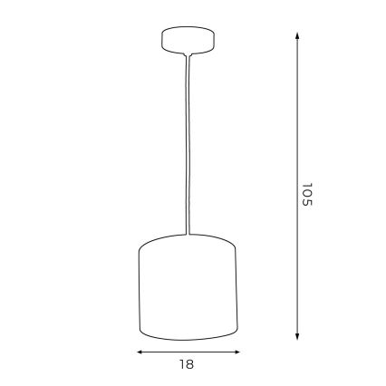 Lustr na lanku ARDEN 1xE27/60W/230V pr. 18 cm bílá/zlatá