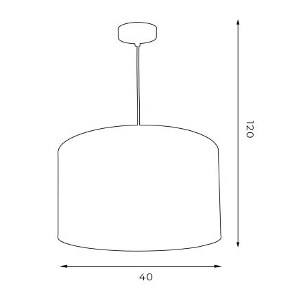 Lustr na lanku ARDEN 1xE27/60W/230V pr. 40 cm bílá