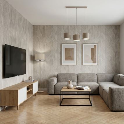Lustr na lanku ARDEN 3xE27/15W/230V béžová