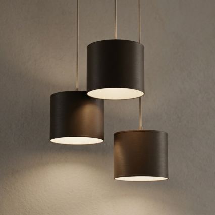 Lustr na lanku ARDEN 3xE27/15W/230V pr. 30 cm béžová/hnědá