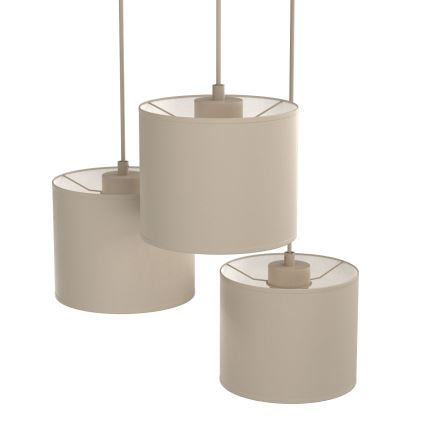 Lustr na lanku ARDEN 3xE27/15W/230V pr. 30 cm béžová