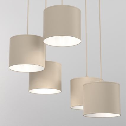 Lustr na lanku ARDEN 5xE27/15W/230V pr. 58 cm béžová