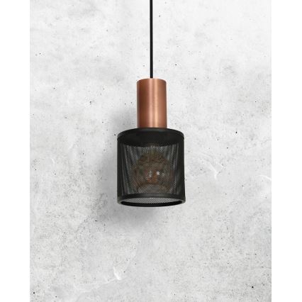 Lustr na lanku ARES BLACK 1xE27/60W/230V