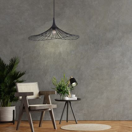 Lustr na lanku ARIELLE 1xE27/20W/230V pr. 50 cm černá