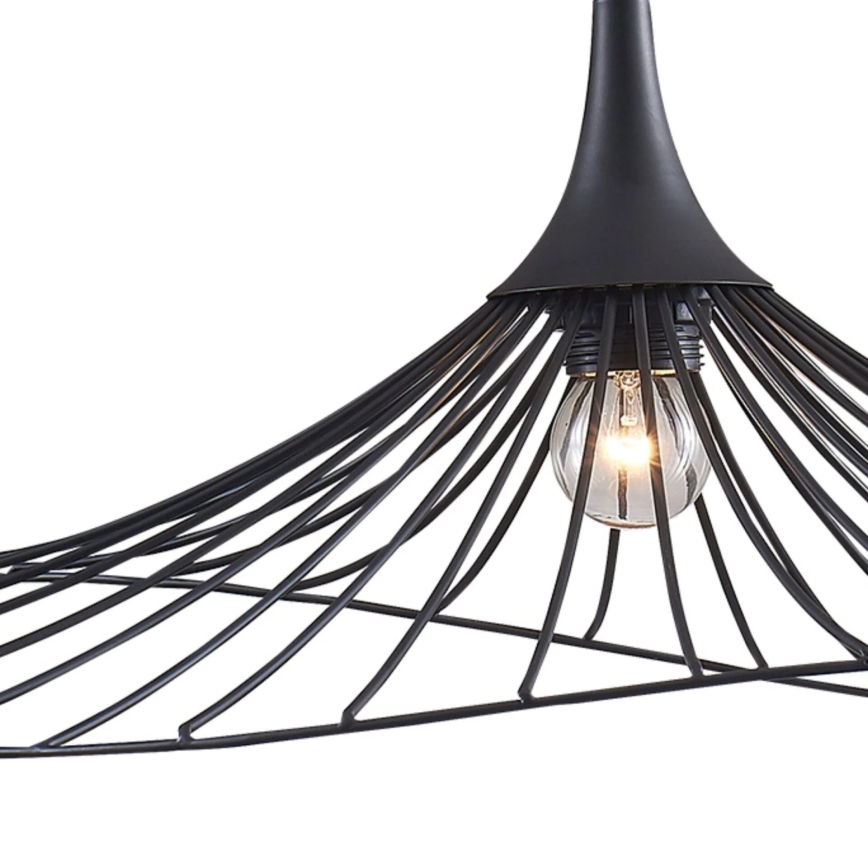 Lustr na lanku ARIELLE 1xE27/20W/230V pr. 50 cm černá