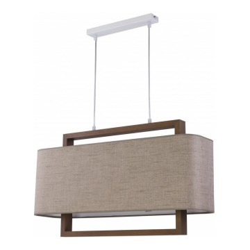 Lustr na lanku ARTEMIDA 2xE27/60W/230V béžová/hnědá