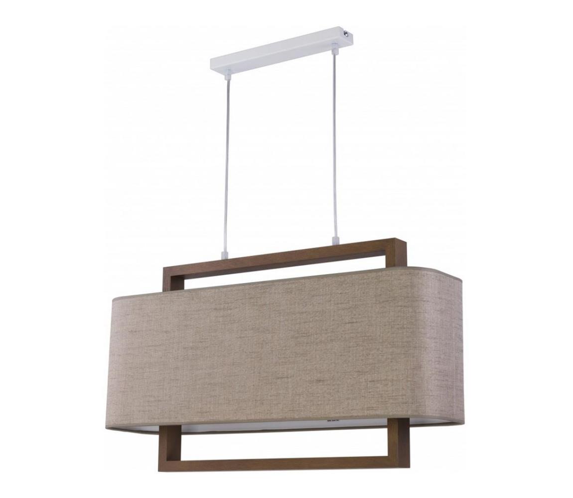 TK Lighting Lustr na lanku ARTEMIDA 2xE27/60W/230V béžová/hnědá TK2563