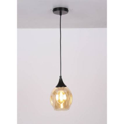 Lustr na lanku ASPA 1xE27/40W/230V černá