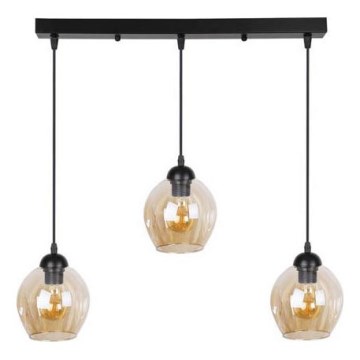 Lustr na lanku ASPA 3xE27/40W/230V černá