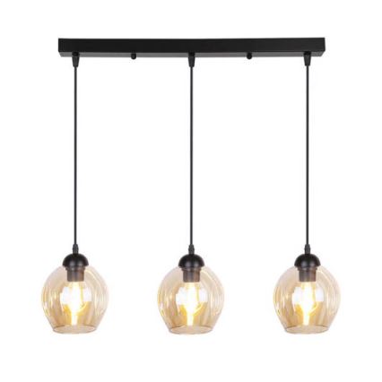 Lustr na lanku ASPA 3xE27/40W/230V černá