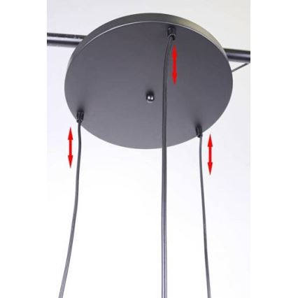 Lustr na lanku ASPA 3xE27/40W/230V černá