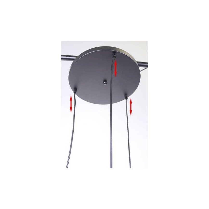 Lustr na lanku ASPA 3xE27/40W/230V černá