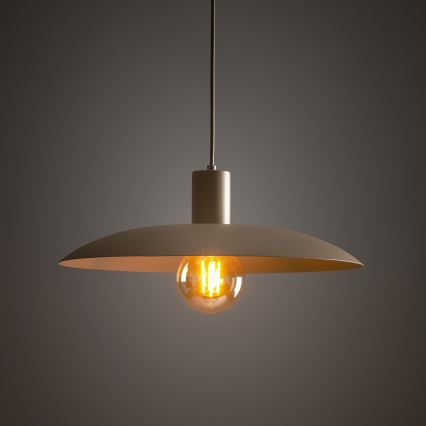 Lustr na lanku ASTRA 1xE27/15W/230V pr. 41 cm béžová