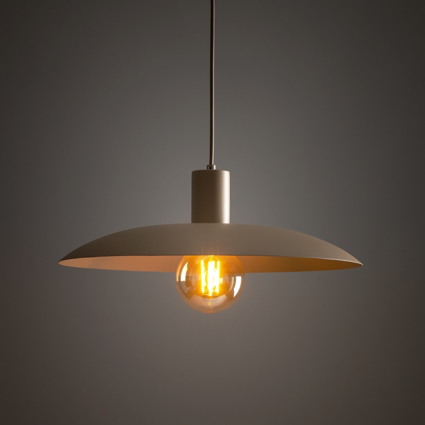 Lustr na lanku ASTRA 1xE27/15W/230V pr. 41 cm béžová