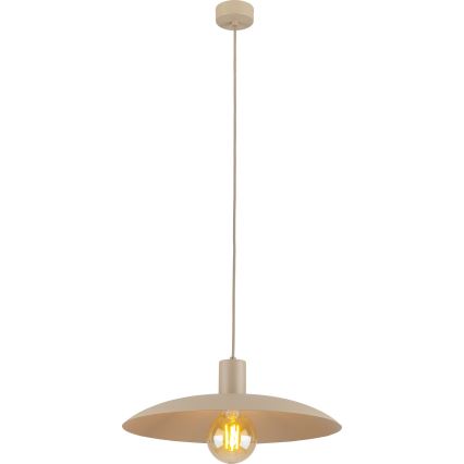 Lustr na lanku ASTRA 1xE27/15W/230V pr. 41 cm béžová