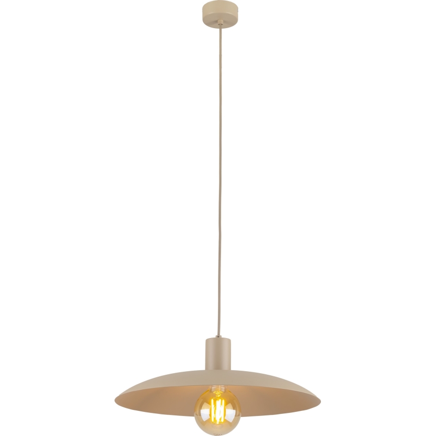 Lustr na lanku ASTRA 1xE27/15W/230V pr. 41 cm béžová