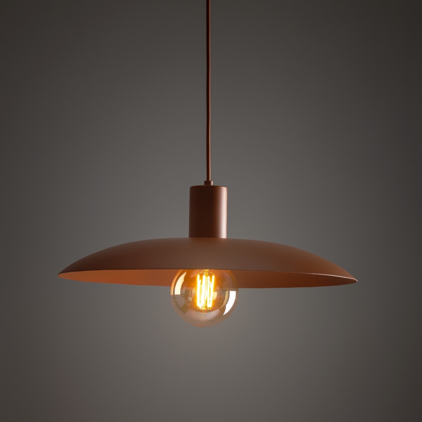 Lustr na lanku ASTRA 1xE27/15W/230V pr. 41 cm cihlová