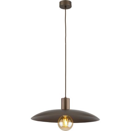 Lustr na lanku ASTRA 1xE27/15W/230V pr. 41 cm hnědá