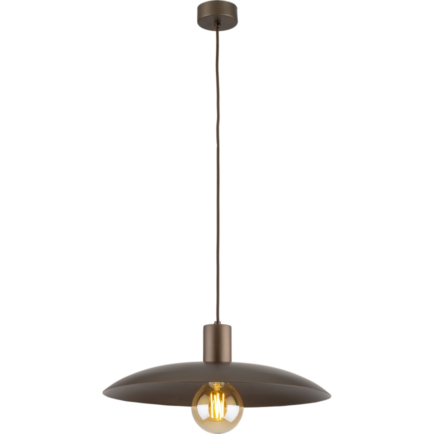 Lustr na lanku ASTRA 1xE27/15W/230V pr. 41 cm hnědá