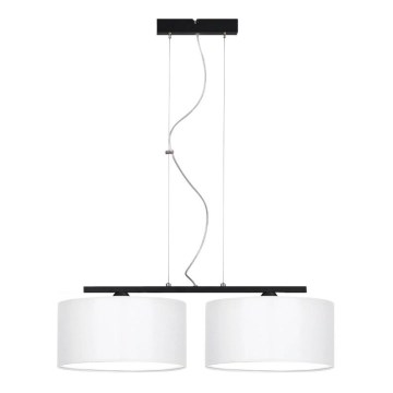 Lustr na lanku ASTRA 2xE27/60W/230V bílá