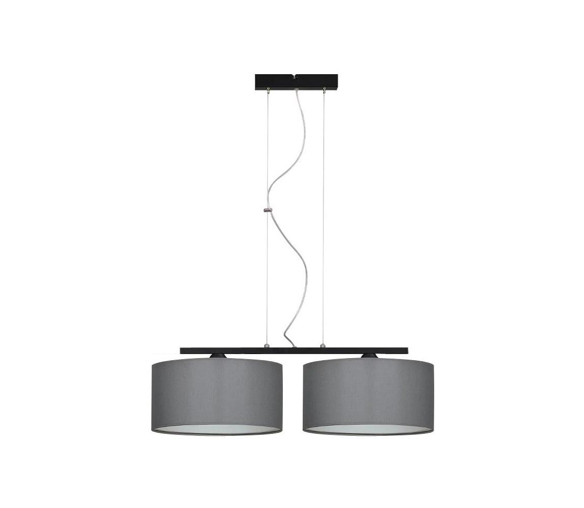 Belis Lustr na lanku ASTRA 2xE27/60W/230V šedá BE0349