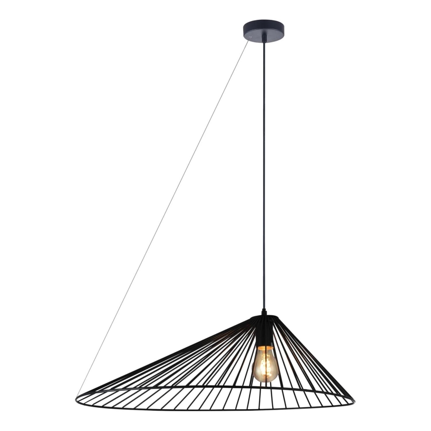 Lustr na lanku AURORA 1xE27/20W/230V pr. 60 cm černá