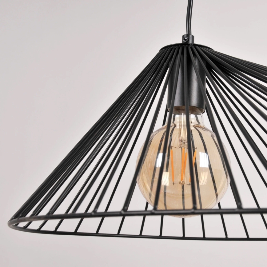 Lustr na lanku AURORA 1xE27/20W/230V pr. 60 cm černá