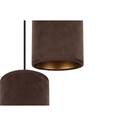 Lustr na lanku AVALO 1xE27/60W/230V hnědá/měděná