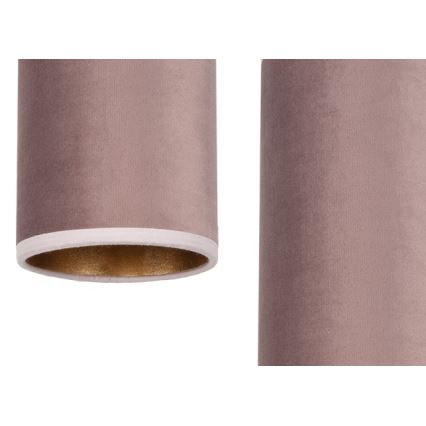 Lustr na lanku AVALO 1xE27/60W/230V růžová/měděná