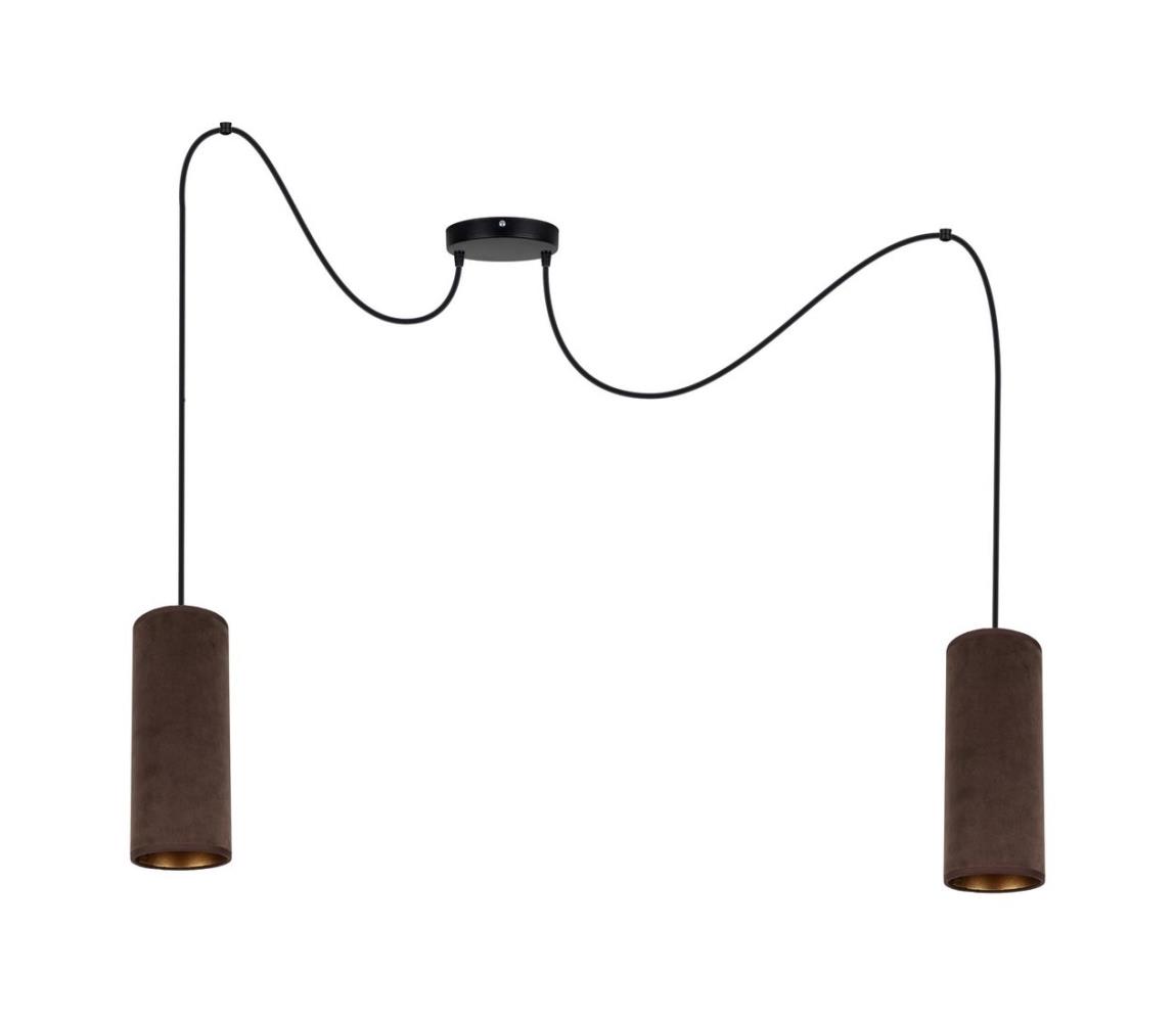 HEXE Lustr na lanku AVALO 2xE27/60W/230V hnědá HX0077