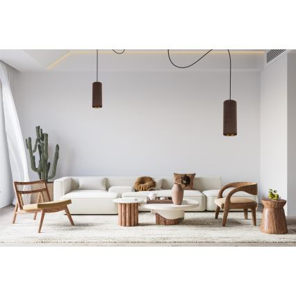 Lustr na lanku AVALO 2xE27/60W/230V pavouk hnědá/měděná