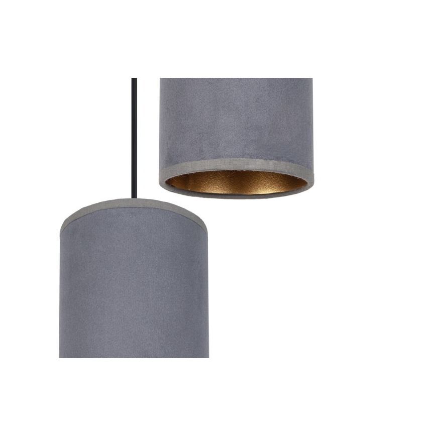 Lustr na lanku AVALO 2xE27/60W/230V pr. 20 cm šedá