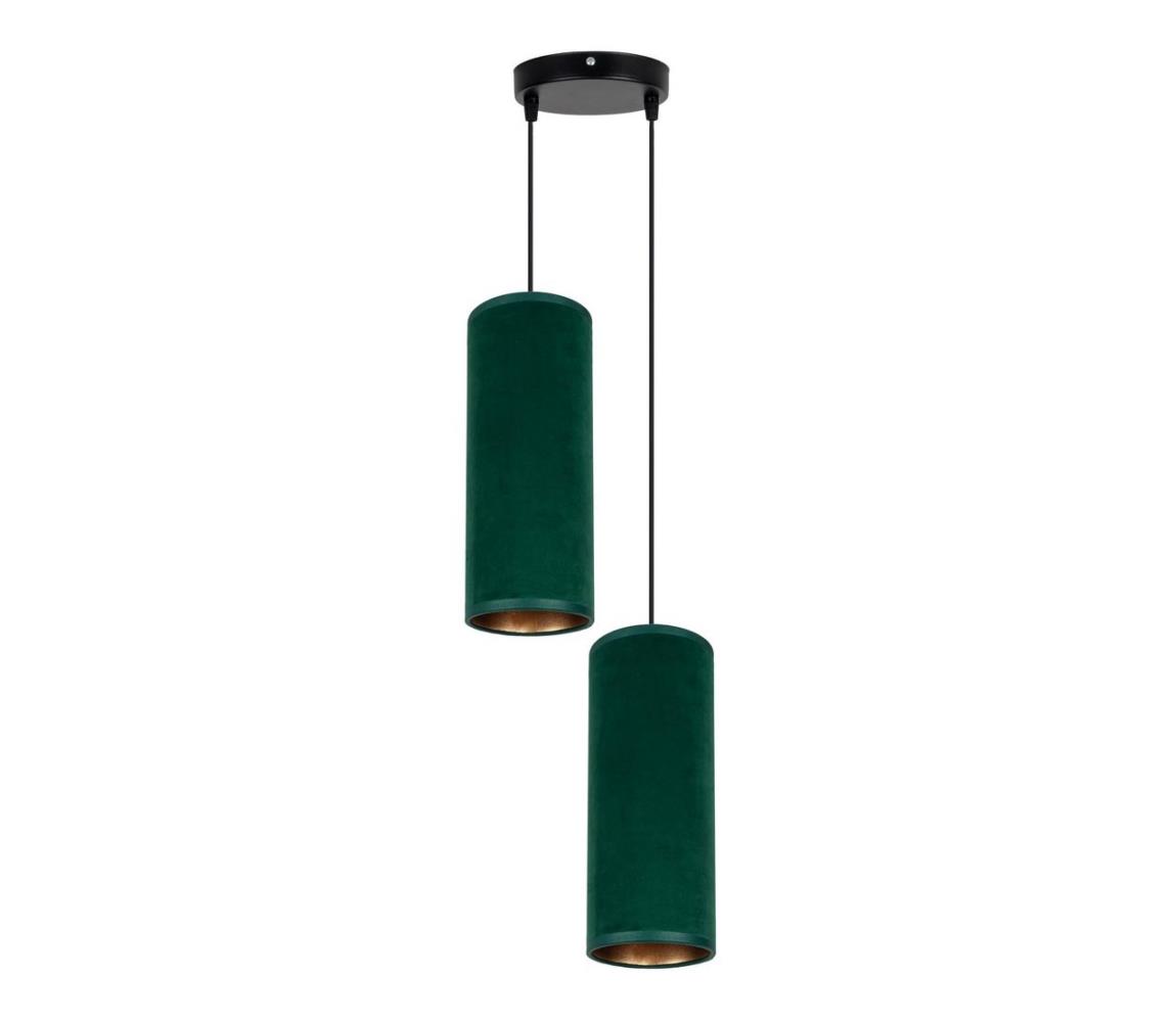 HEXE Lustr na lanku AVALO 2xE27/60W/230V pr. 20 cm zelená HX0103