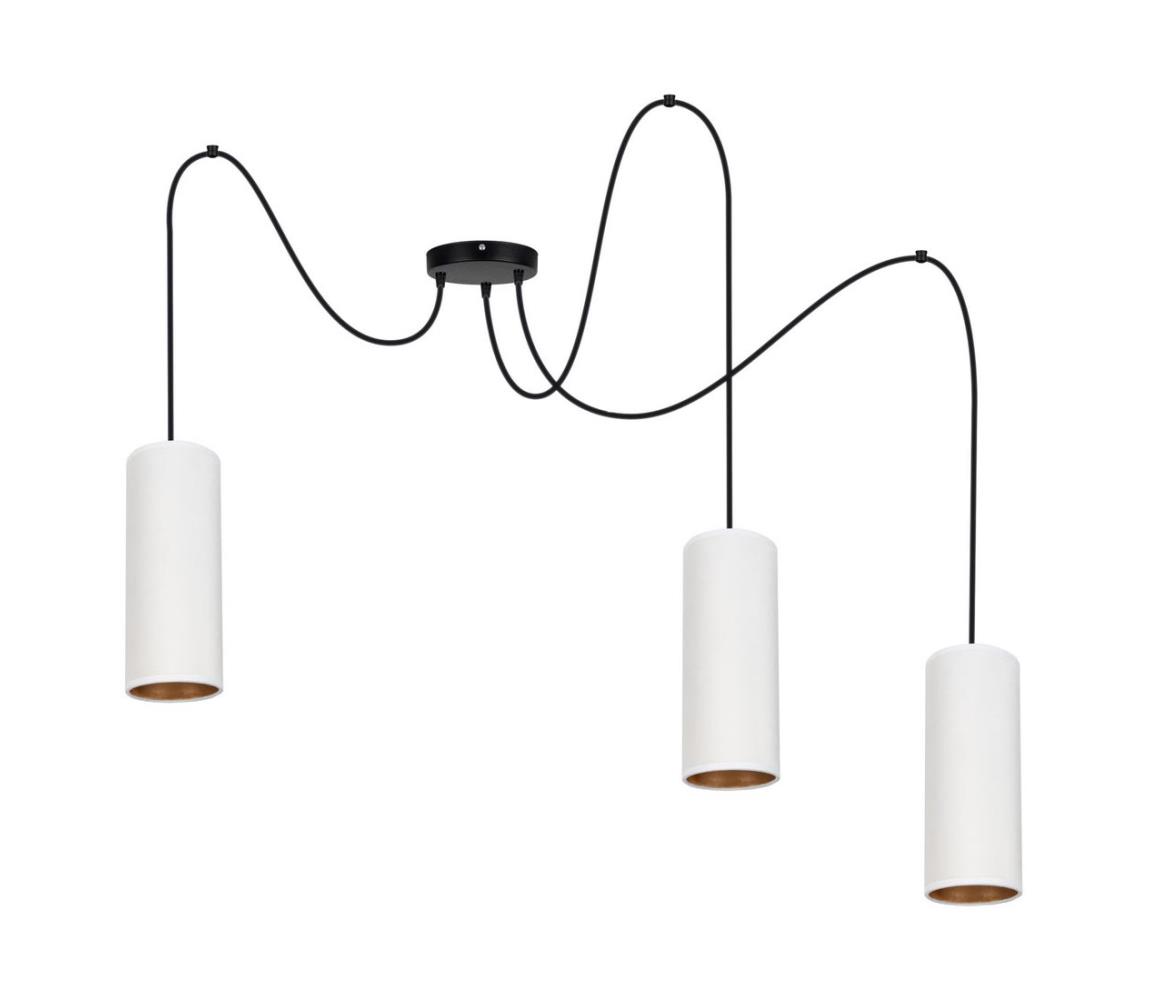 HEXE Lustr na lanku AVALO 3xE27/60W/230V bílá HX0071