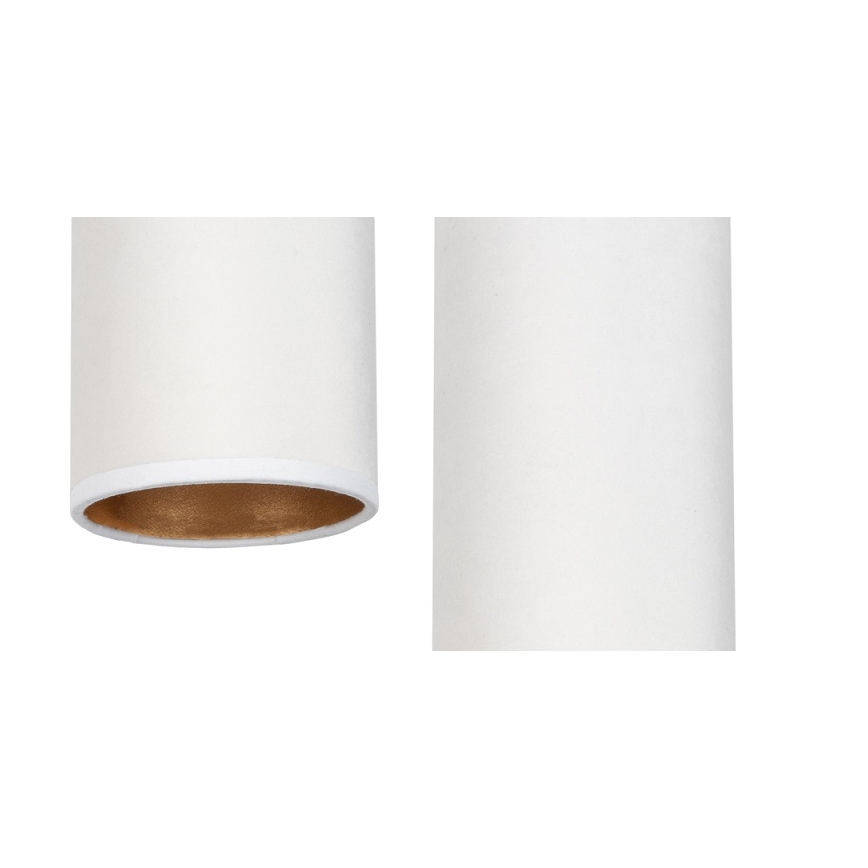 Lustr na lanku AVALO 3xE27/60W/230V bílá/měděná