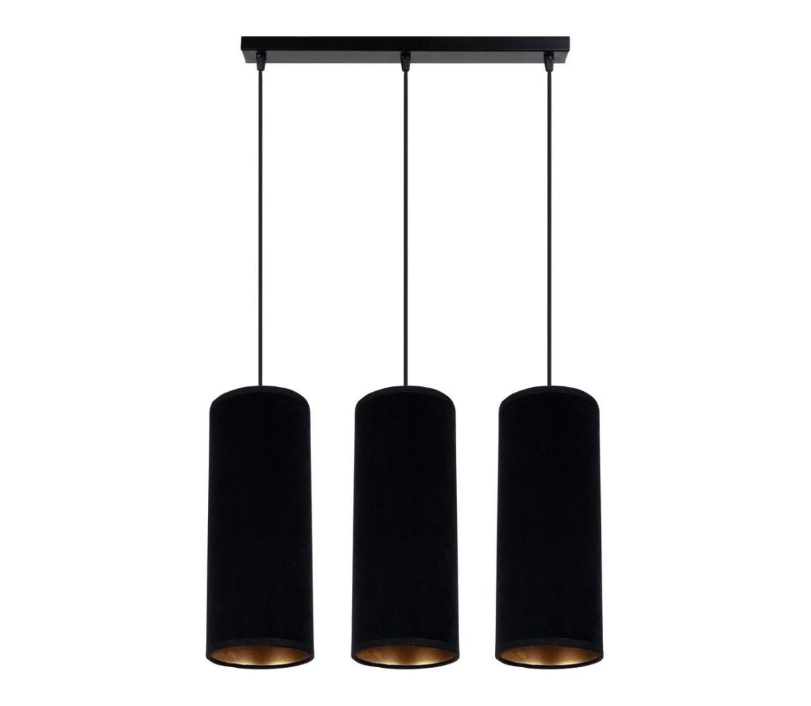 HEXE Lustr na lanku AVALO 3xE27/60W/230V černá HX0081