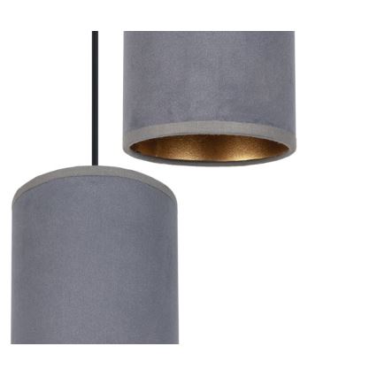 Lustr na lanku AVALO 3xE27/60W/230V pavouk šedá