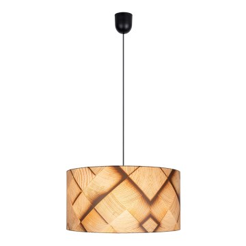 Lustr na lanku AXEL 1xE27/60W/230V béžová/hnědá pr. 35 cm