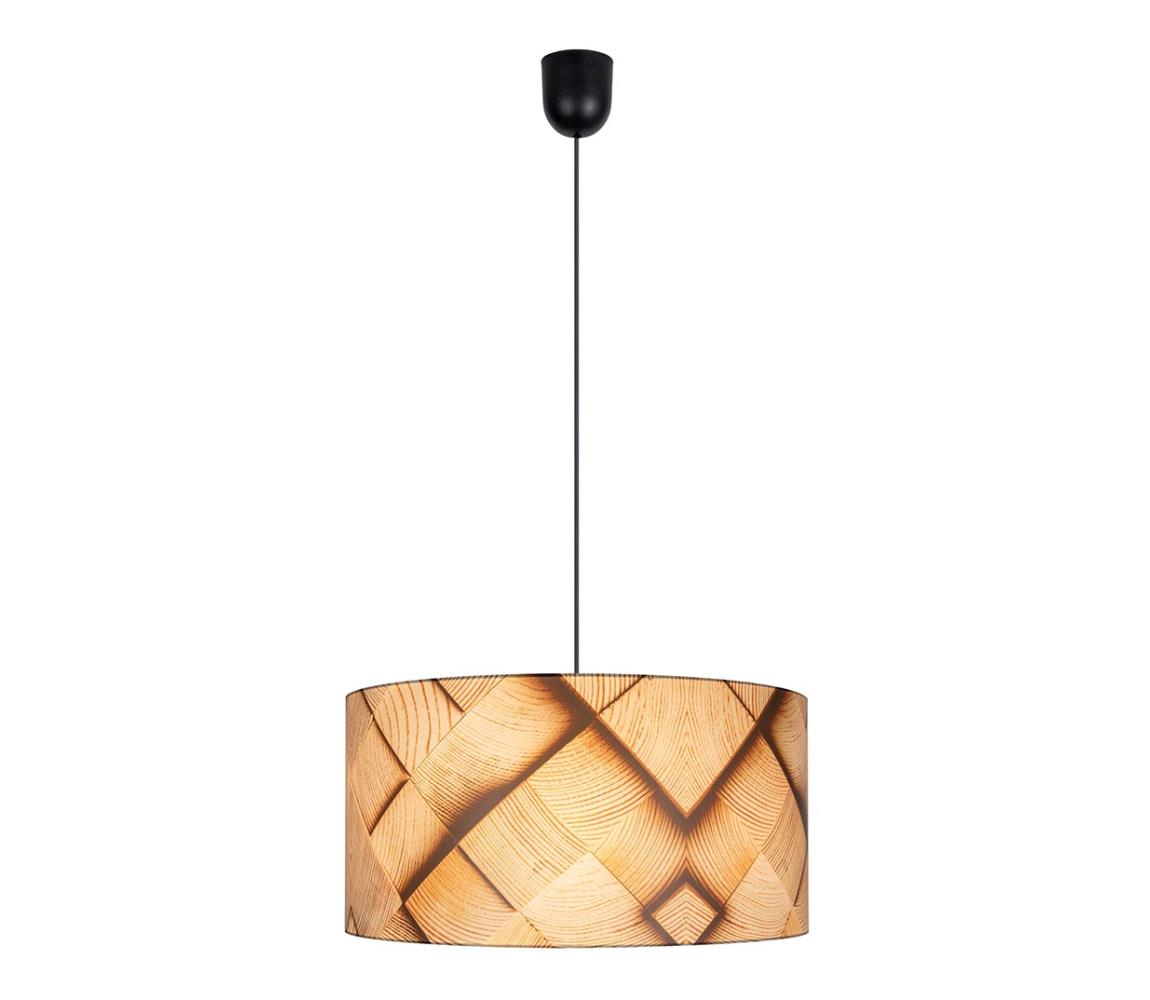 Belis Lustr na lanku AXEL 1xE27/60W/230V béžová/hnědá pr. 35 cm BE0593