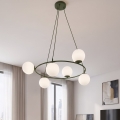 Lustr na lanku AZURA 6xE14/10W/230V zelená/bílá