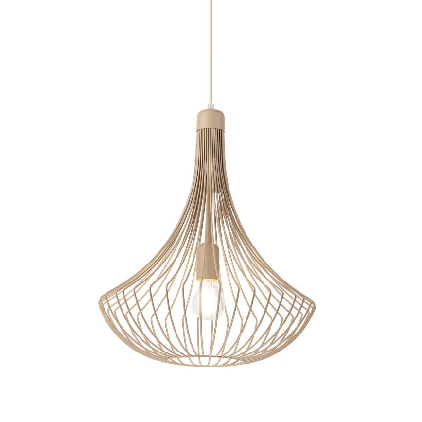 Lustr na lanku BALERINA 1xE27/15W/230V béžová