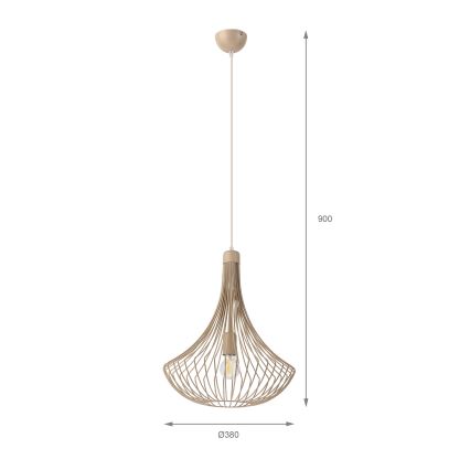 Lustr na lanku BALERINA 1xE27/15W/230V béžová
