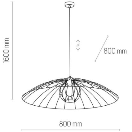 Lustr na lanku BARBELLA 1xE27/60W/230V pr. 80 cm