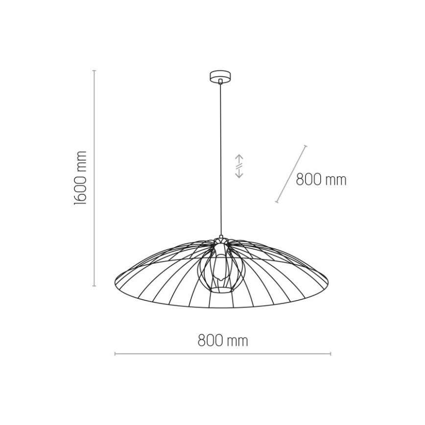 Lustr na lanku BARBELLA 1xE27/60W/230V pr. 80 cm