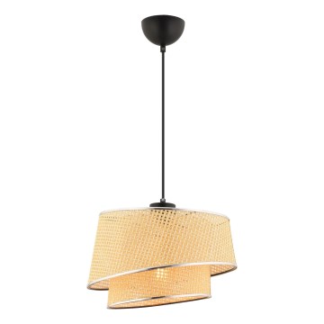 Lustr na lanku BARETTE 1xE27/60W/230V béžová/lesklý chrom