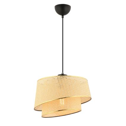 Lustr na lanku BARETTE 1xE27/60W/230V hnědá/zlatá