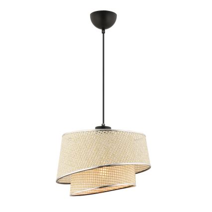 Lustr na lanku BARETTE 1xE27/60W/230V krémová/lesklý chrom