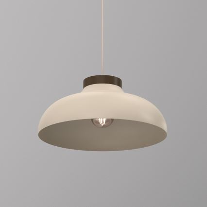 Lustr na lanku BASCA 1xE27/15W/230V béžová/hnědá