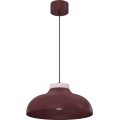 Lustr na lanku BASCA 1xE27/15W/230V burgundy/krémová